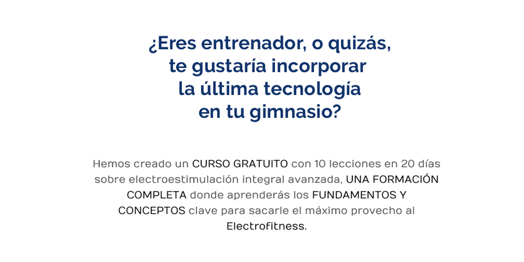 Fundamentos, conceptos y claves del electrofitness